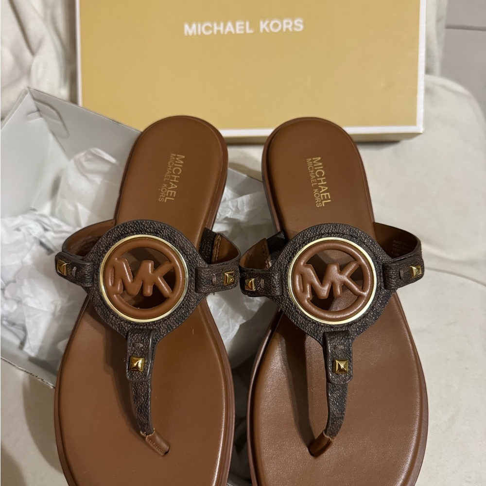 Michael Kors Tan and Brown Sandals
